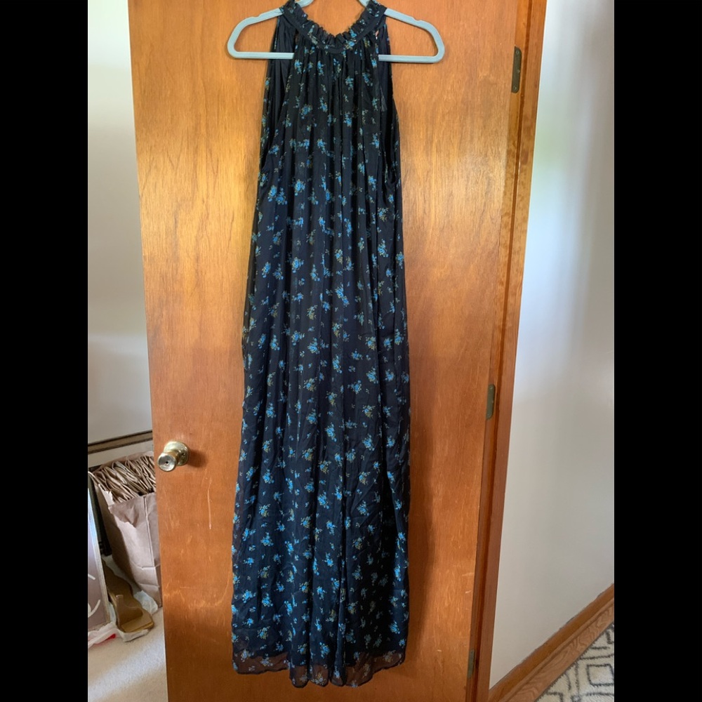 Free People The Edge Of Love Jumpsuit Black Motif Sz XS - Picture 4 of 10